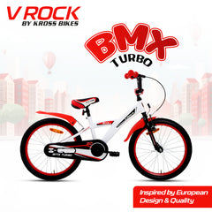 V Rock 20T BMX Turbo White Kids Bicycle with Coaster Brake & Steel Frame