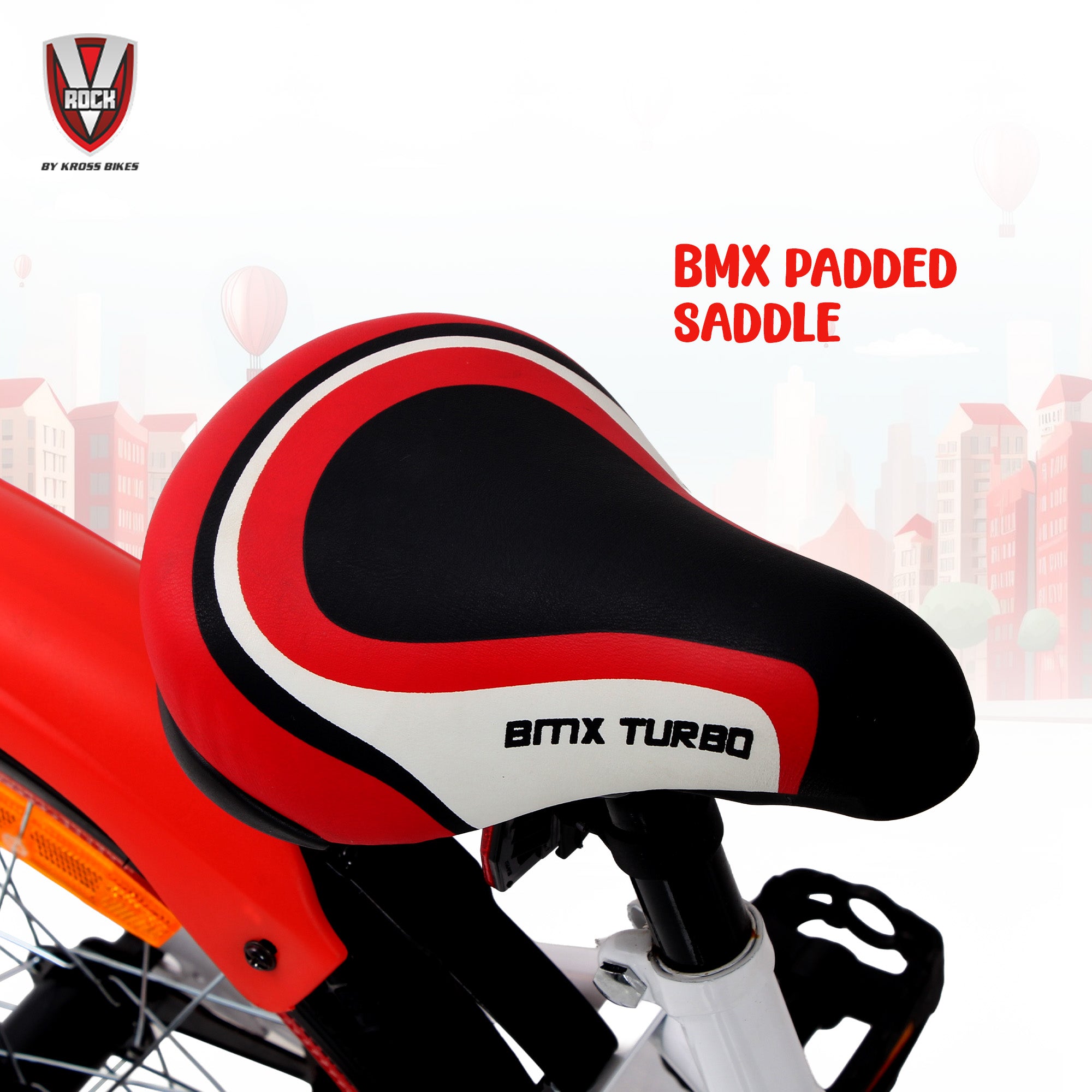 V Rock 20T BMX Turbo White Kids Bicycle with Coaster Brake & Steel Frame