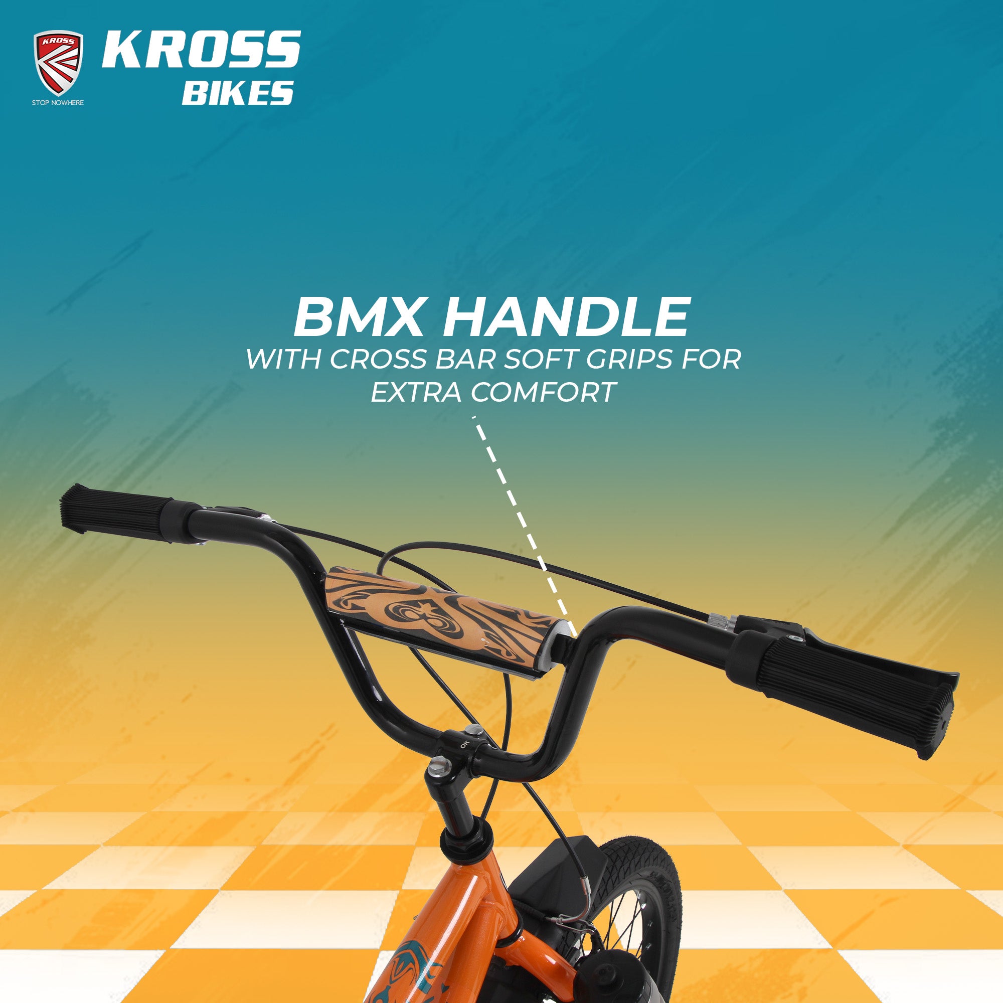 Kross GT-100 20T Kids Bicycle | Green-Orange | Single Speed | V-Brake