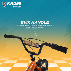 Kross GT-100 20T Kids Bicycle | Green-Orange | Single Speed | V-Brake