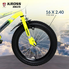 Kross Aviator 16T Kids Bicycle Grey & Green | Single Speed | Caliper Brakes