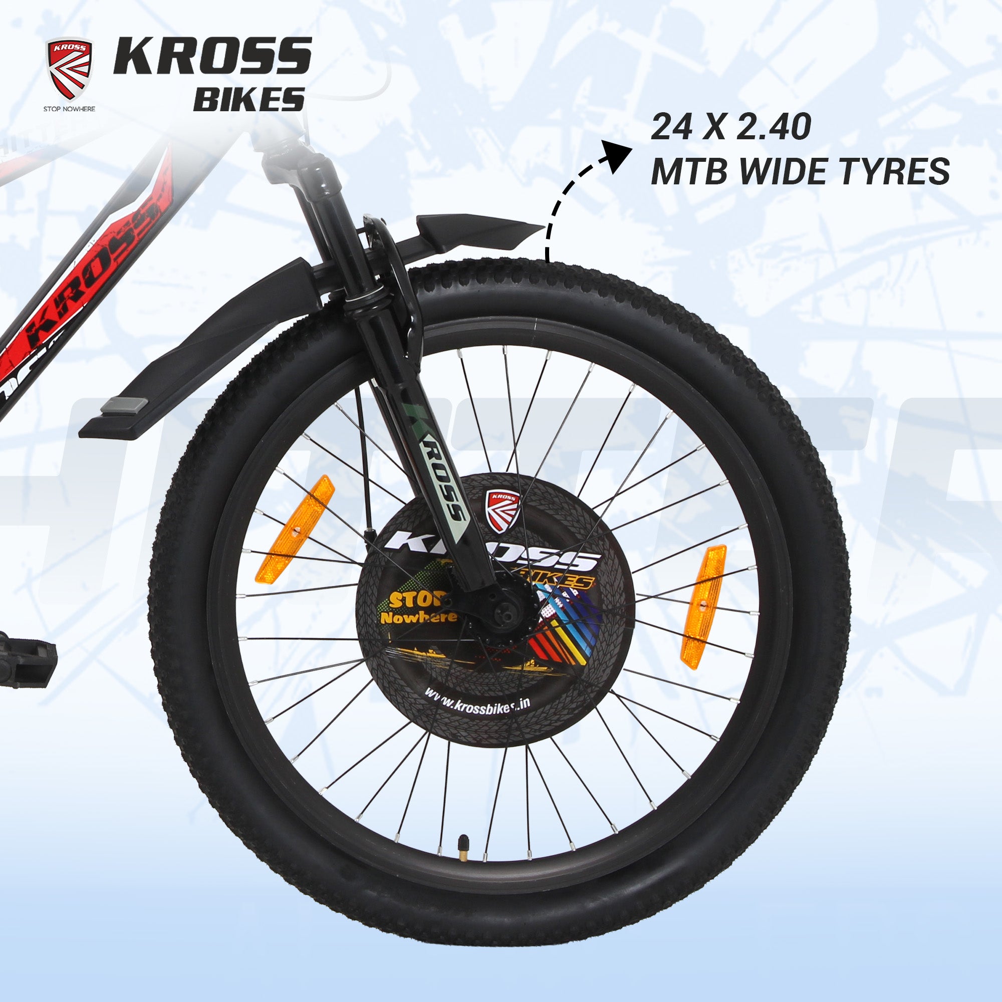 Kross Hitter 24T Mountain Bike with Dual Disc Brakes, Suspension Fork & Double Wall Alloy Rims (Matte Black)