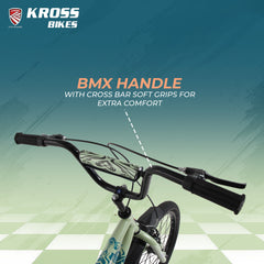 Kross GT-100 20T Kids Bicycle | Green-Light Green | Single Speed | V-Brake