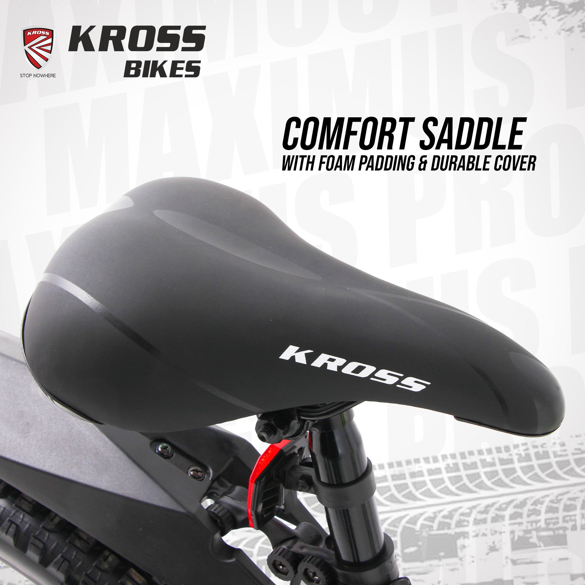 Kross Maximus Pro 26T Mountain Bike – 21-Speed Shimano/L-Twoo Tourney Drivetrain, TIG-Welded Steel Frame, Suspension Fork, Dual Disc Brakes, 2.40” Wide Tyres & Alloy Double-Wall Rims (Glossy Black)