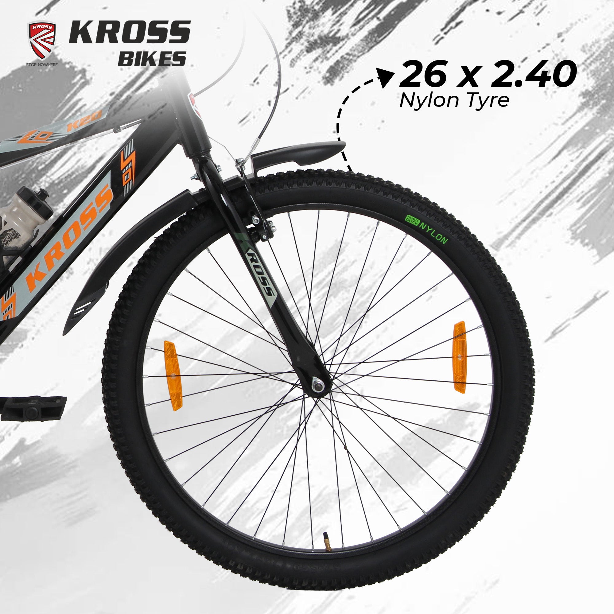 Kross K 2.0 26T MTB Bike – Black, Single Speed, Steel Frame
