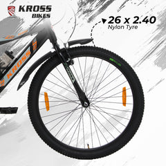 Kross K 2.0 26T MTB Bike – Black, Single Speed, Steel Frame