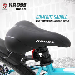 Kross Maximus Pro 26T Single Speed Mountain Bike with Suspension Fork, Dual Disc Brakes, Steel Frame, 2.4” Tyres & Alloy Double-Wall Rims (Blue)