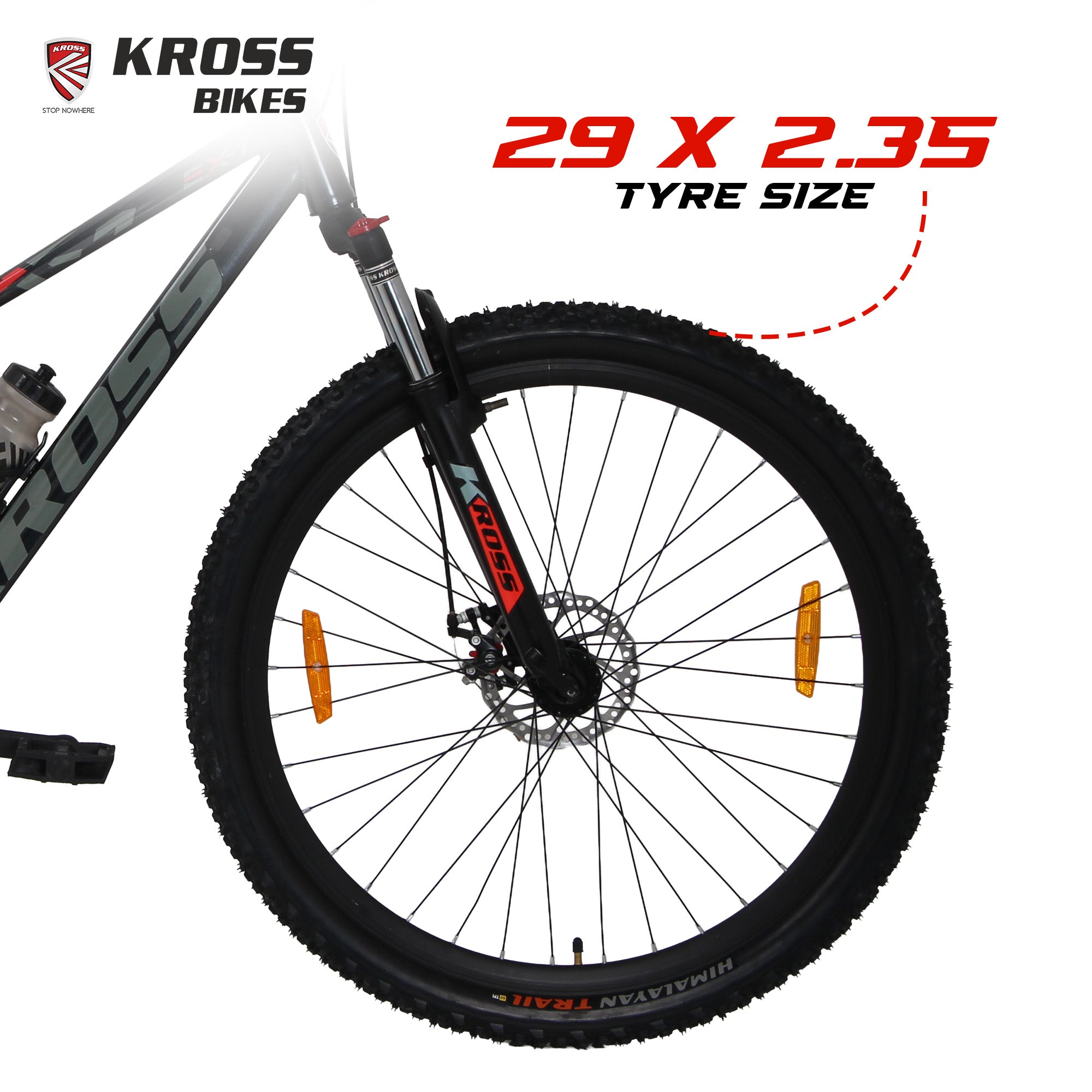Kross EX-1 29T MTB Bicycle, 29 Inch Tyres, Front Suspension with Lockout, Dual 160mm Disc Brakes, Steel Frame, Single Speed