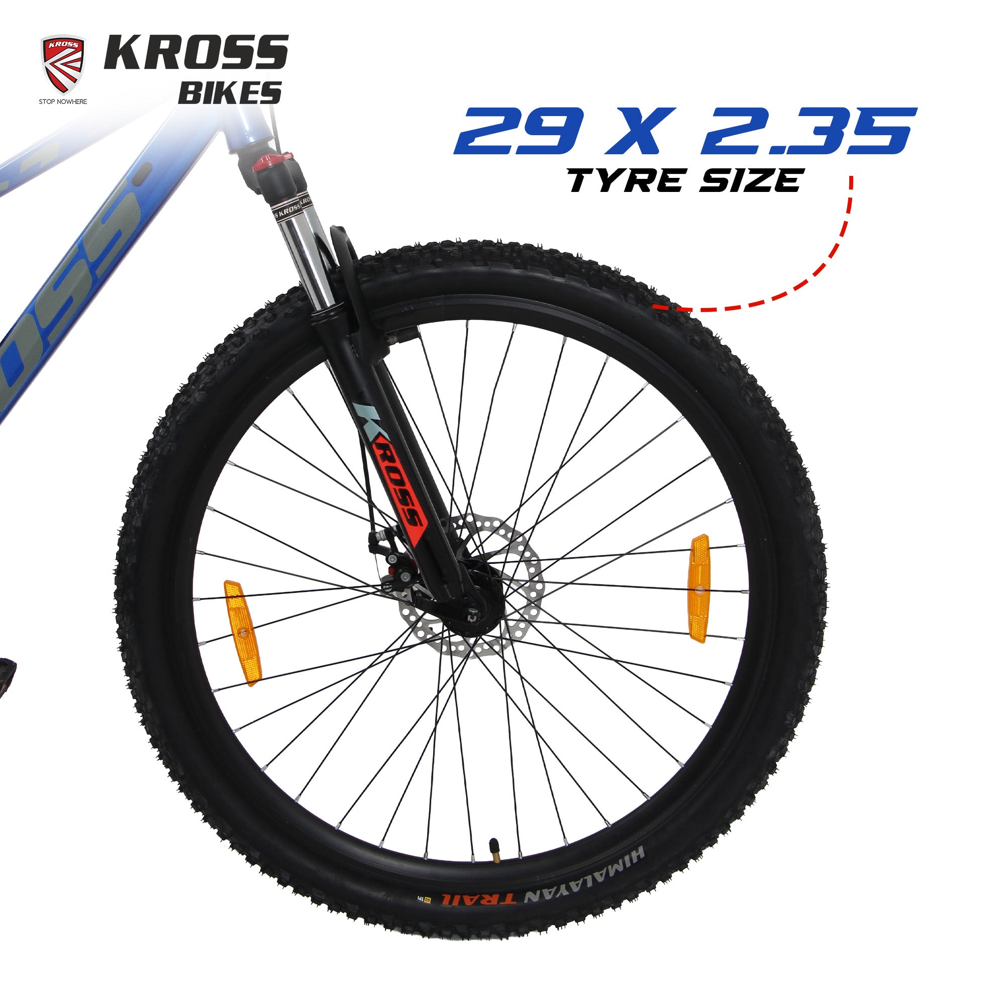 Kross EX-1 29T MTB Bicycle, 29 Inch Tyres, Front Suspension with Lockout, Dual 160mm Disc Brakes, Steel Frame, Single Speed
