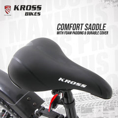 Kross Maximus Pro 24T MTB Cycle – 24" Tyres, Suspension Fork, Single Speed, Dual Disc (Grey)