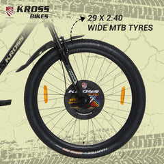 Kross Hitter 29T Mountain Bike – Single Speed, Dual Disc Brakes, Front Suspension, Alloy Rims, 29” Wheels (Black)