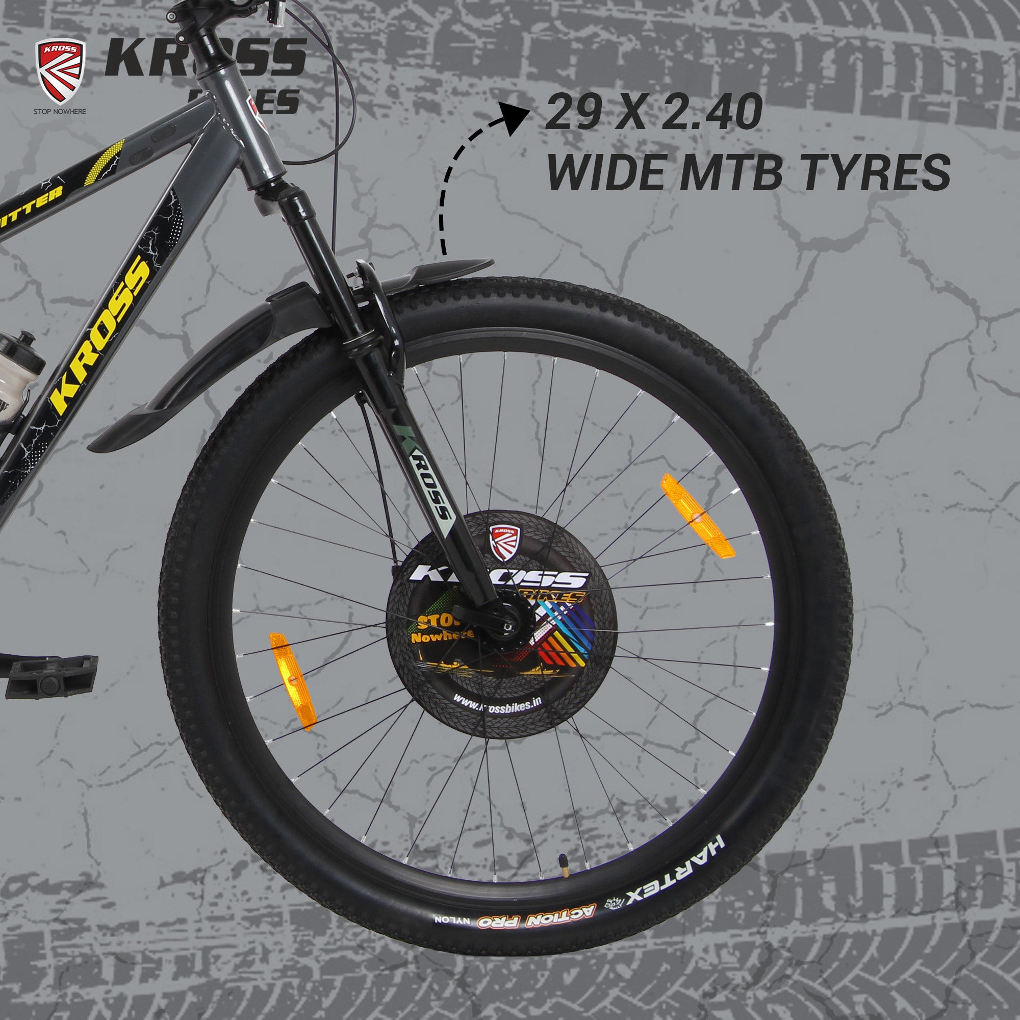 Kross Hitter 29T Mountain Bike – Single Speed, Dual Disc Brakes, Front Suspension, Alloy Rims, 29” Wheels (Grey)