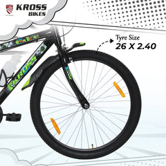 Kross Boom Boom 26T Inbuilt Carrier| Single Speed Mountain Cycle with Caliper Brakes | 26 Inch (Black)