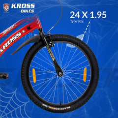Kross Spider 24T Kids Bicycle | Steel Frame | Dual V-Brake | 24x1.95 Tires | Pink
