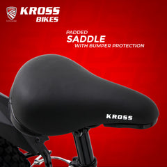 KROSS Spider 20T Single Speed Kids Bicycle for Boys & Girls | Steel Frame | V-Brakes | Matt Black
