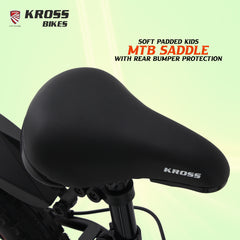 Kross Zinger 20T Steel Single Speed Kids Bicycle with Front & Rear Disc Brakes (20x3.0T, Alloy Rims, 11.6” Frame-Black-Orange)