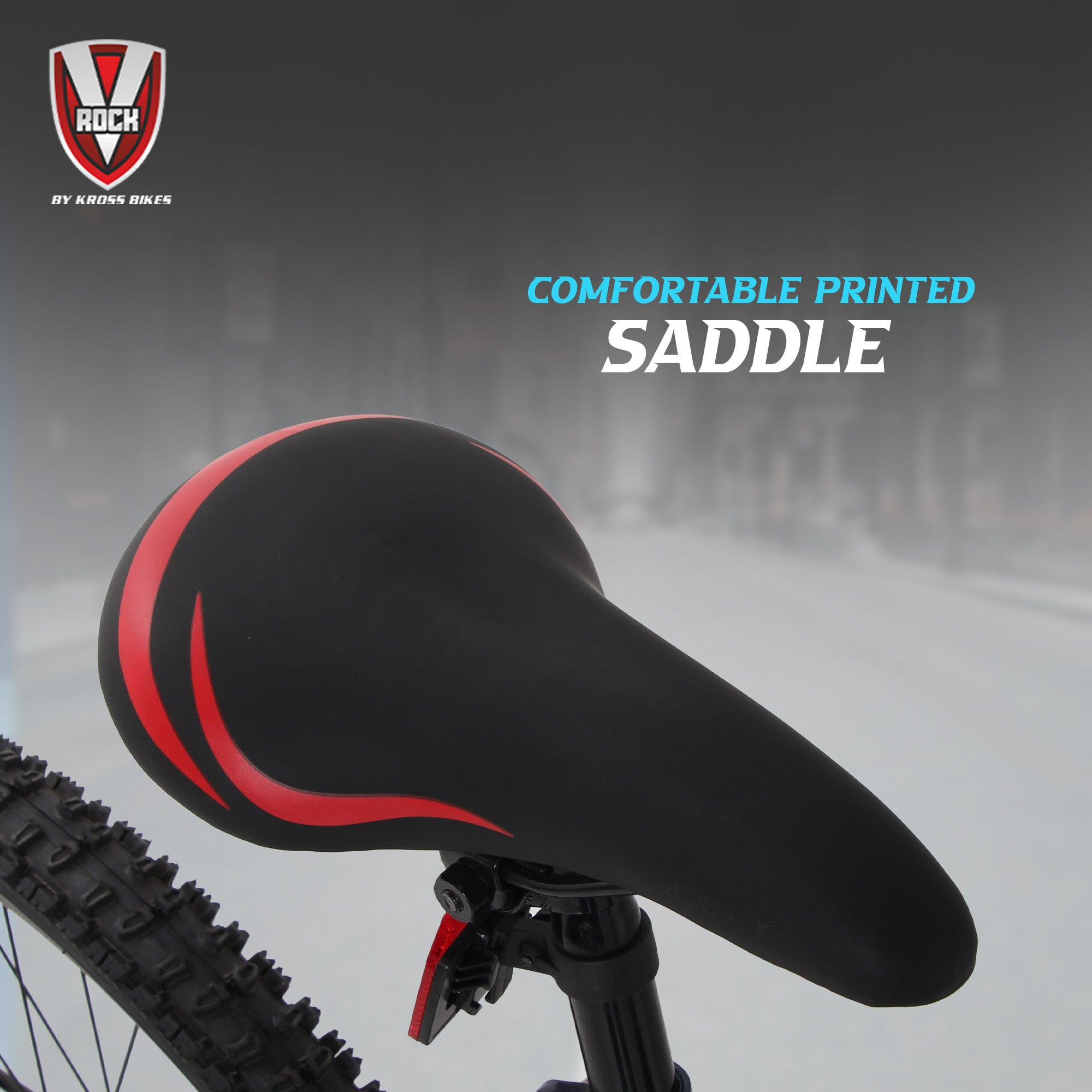 V Rock Storm 26T, Single Speed Mountain Bike, Steel Frame, Rigid Fork, Caliper Brakes Black