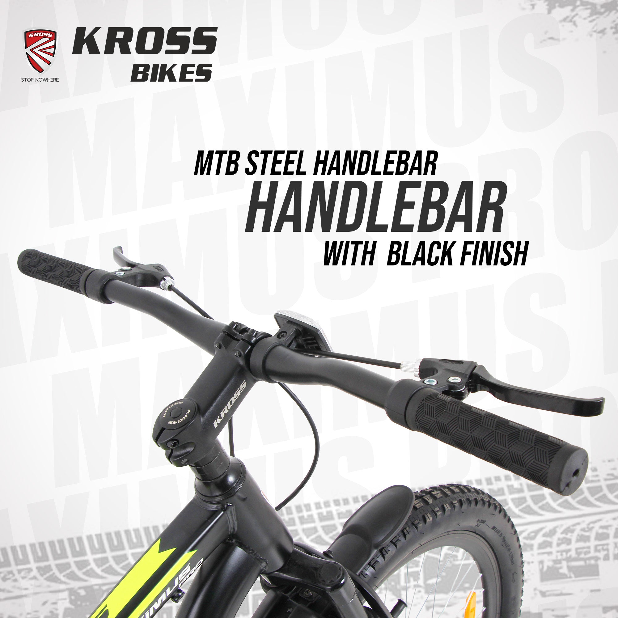 Kross Maximus Pro 24T MTB Cycle – 24" Tyres, Suspension Fork, Single Speed, Dual Disc (Grey)