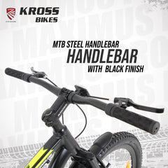 Kross Maximus Pro 24T MTB Cycle – 24" Tyres, Suspension Fork, Single Speed, Dual Disc (Grey)