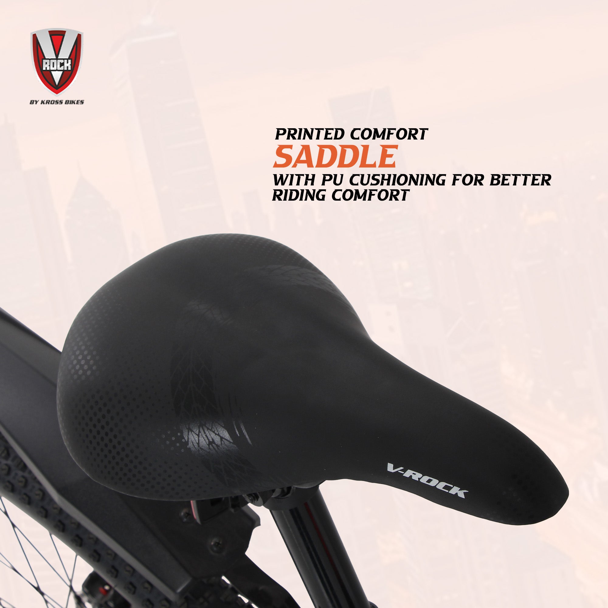 V Rock Slugger 26T 7 Speed Mountain Bike with Suspension Fork, Disc Brakes & Steel Frame (Grey)