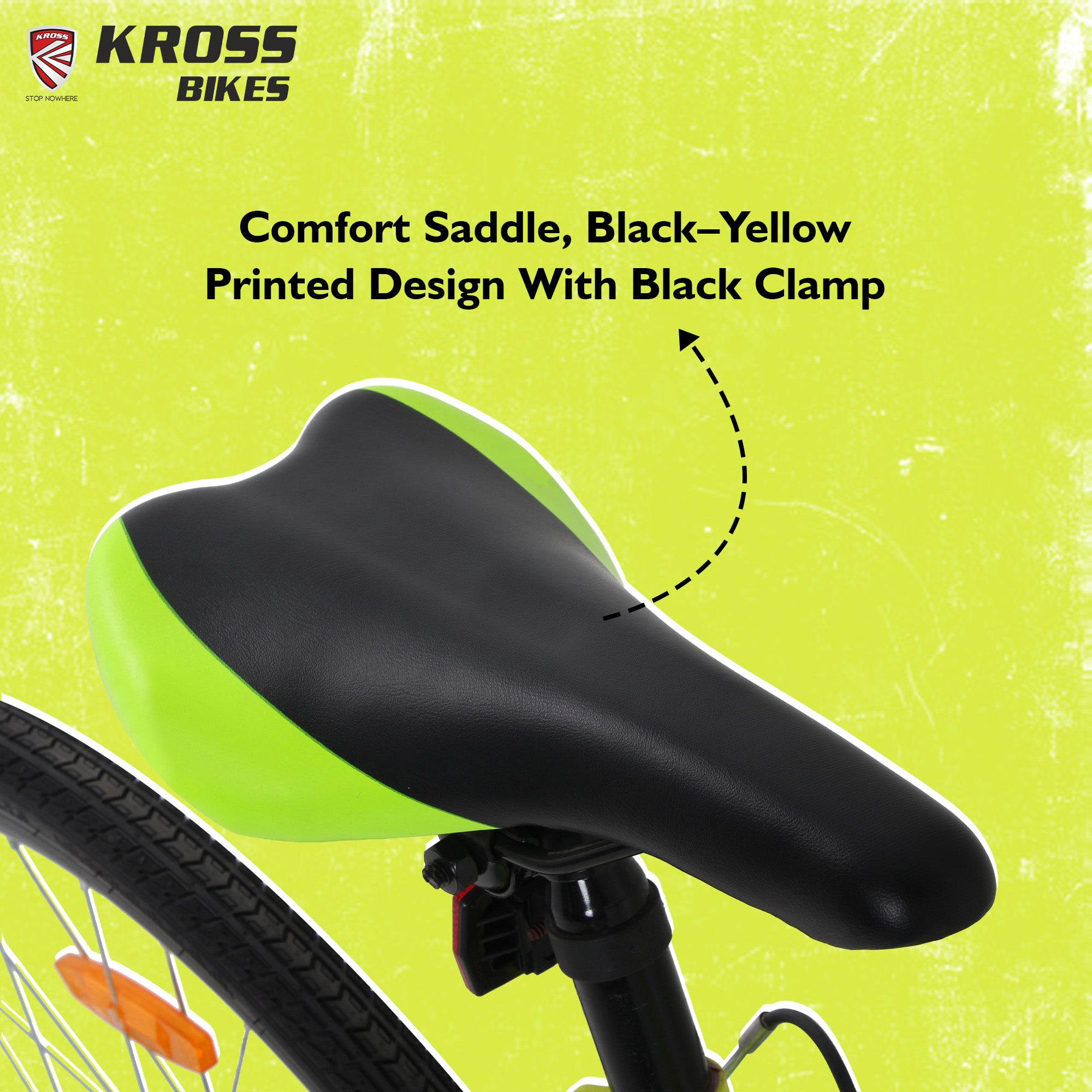 V-Rock Control 28T Hybrid Bike | 21 Speed | Dual Disc Brake | Alloy Double Wall Rim | Yellow