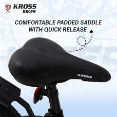 Kross Hitter 24T Mountain Bike with Dual Disc Brakes, Suspension Fork & Double Wall Alloy Rims (Matte Black)