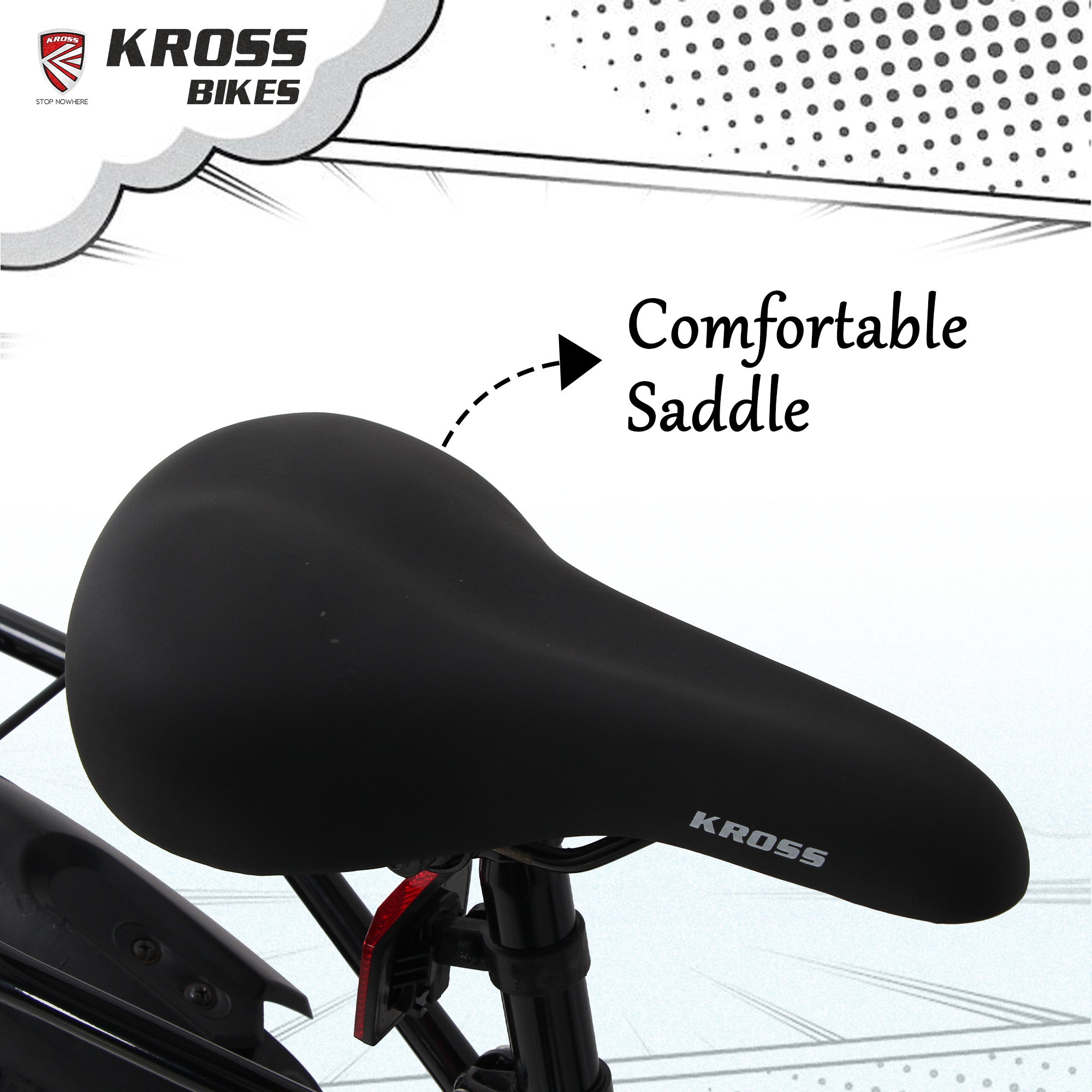Kross Boom Boom 26T Inbuilt Carrier| Single Speed Mountain Cycle with Caliper Brakes | 26 Inch (Black)