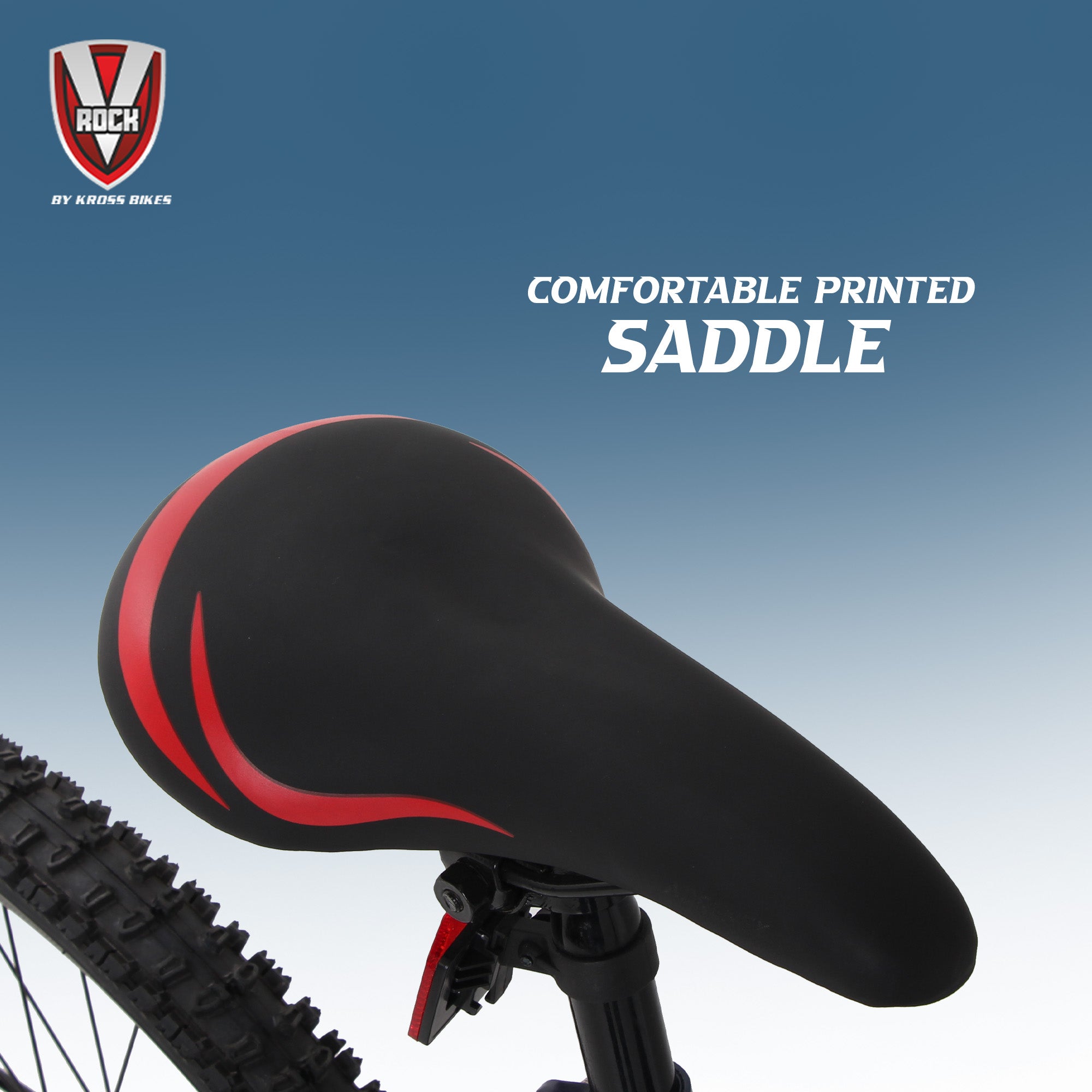 V Rock Storm 26T, Single Speed Mountain Bike, Steel Frame, Rigid Fork, Caliper Brakes Blue