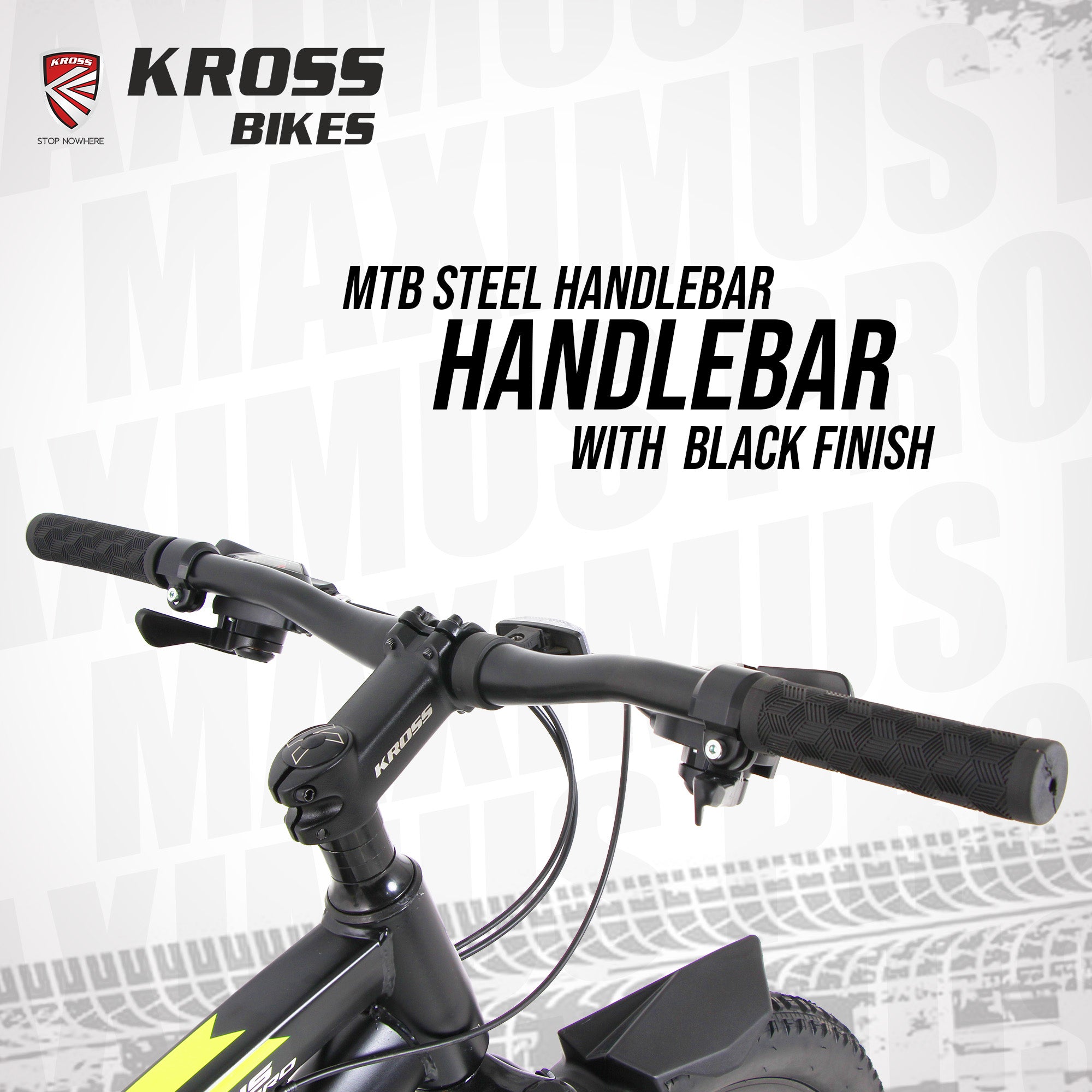 Kross Maximus Pro 26T Mountain Bike – 21-Speed Shimano/L-Twoo Tourney Drivetrain, TIG-Welded Steel Frame, Suspension Fork, Dual Disc Brakes, 2.40” Wide Tyres & Alloy Double-Wall Rims (Glossy Black)