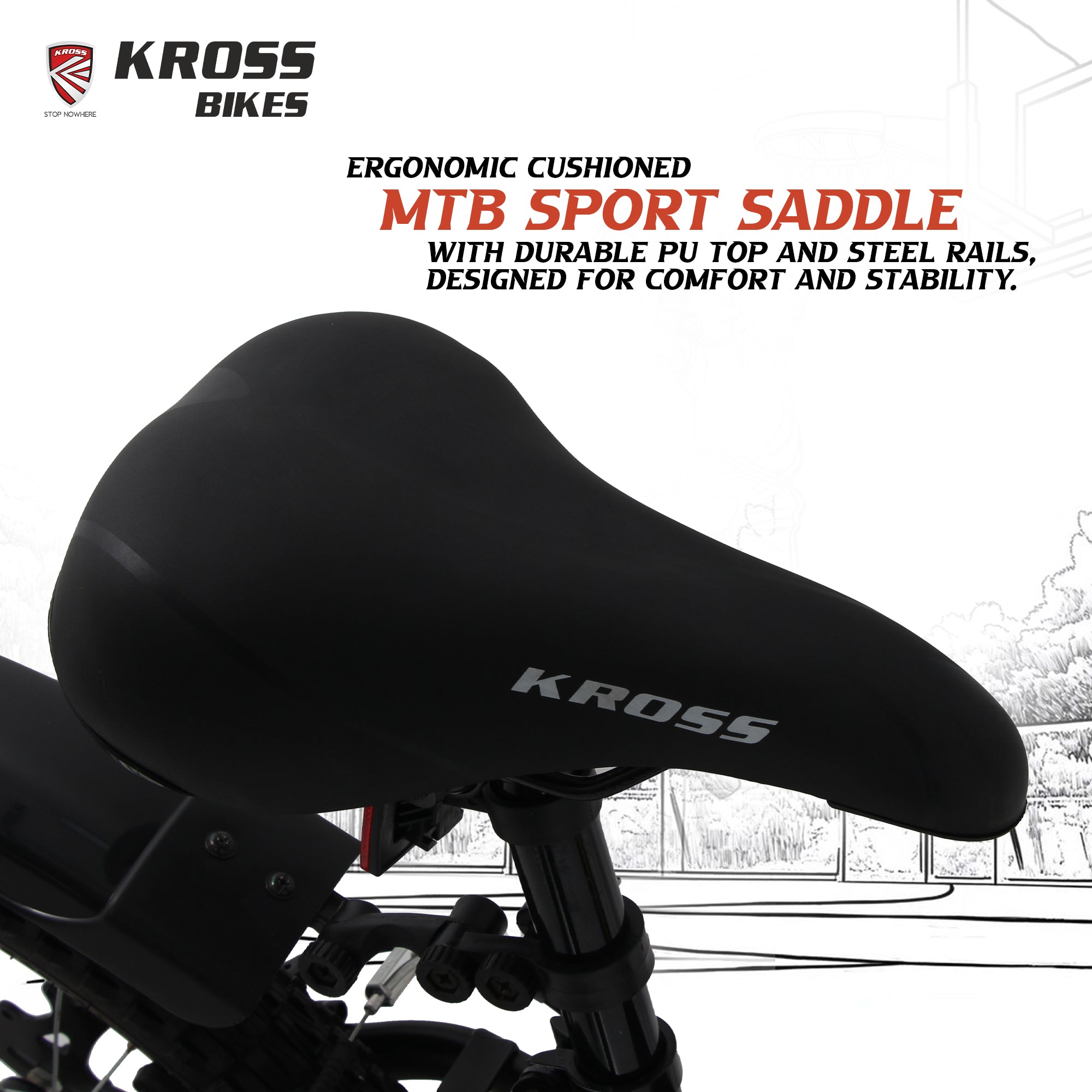 KROSS N-Spire 24T 21-Speed Mountain Cycle with Suspension Fork & Disc Brake – Matte Black