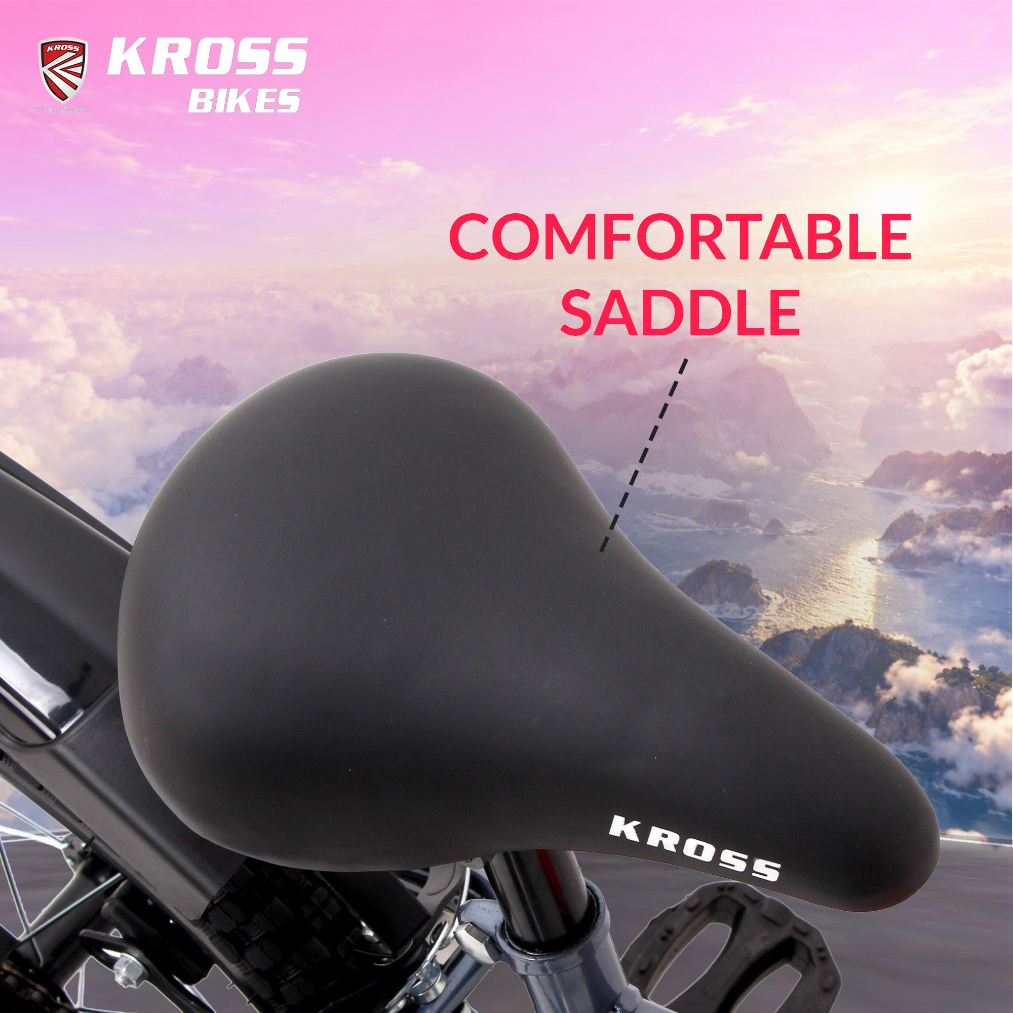 Kross Aviator 16T Kids Bicycle Grey & Pink | Single Speed | 16×2.40 Tyres | Caliper Brakes | Training Wheels | Side Supporter