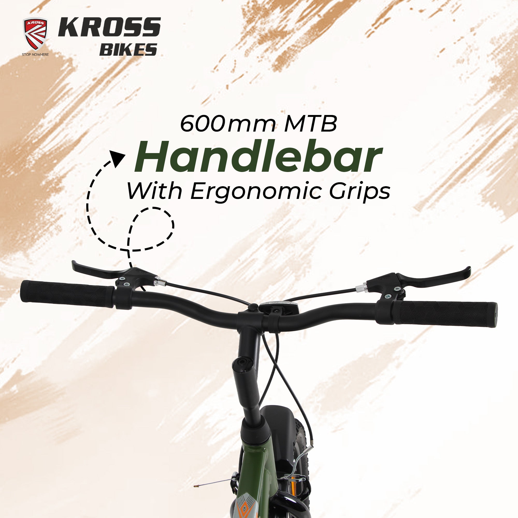 Kross 27.5T MTB Cycle | Steel Frame | Single Speed | Army Green |