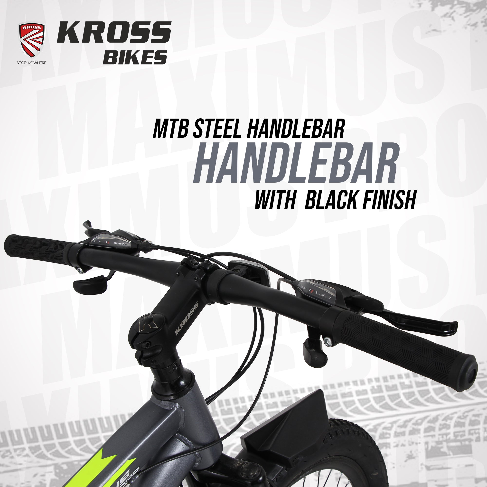 KROSS Maximus Pro 26T 21-Speed MTB with Dual Disc Brakes & Suspension – Grey