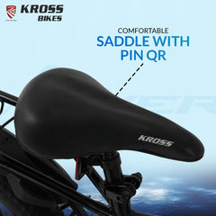 Kross 4EVER 24T Single Speed Kids Bicycle for Boys & Girls | 24 Inch Steel Frame | V-Brakes | Blue-Black