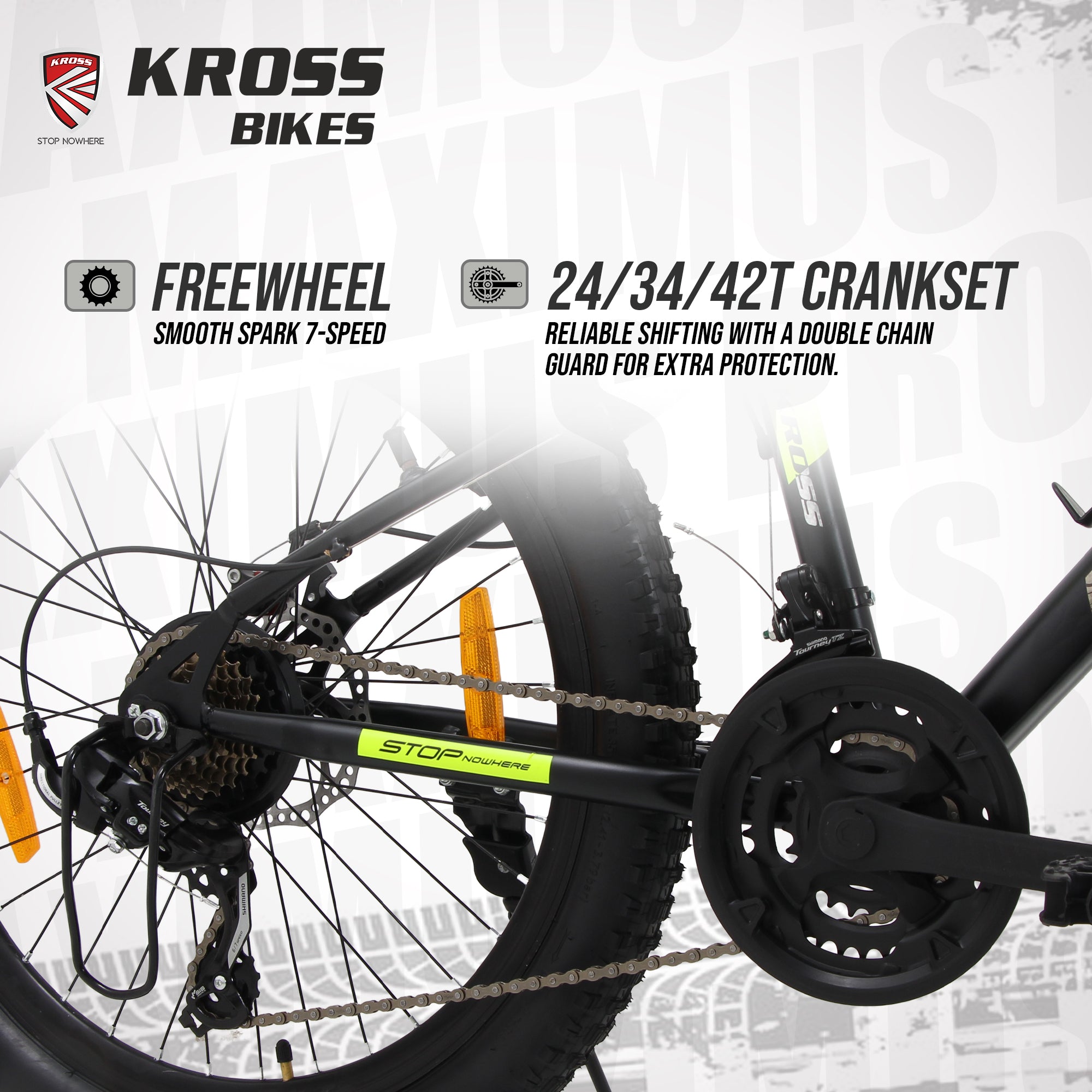 Kross Maximus Pro 24T 21-Speed MTB Bike with Dual Disc Brakes & Suspension – Glossy Black