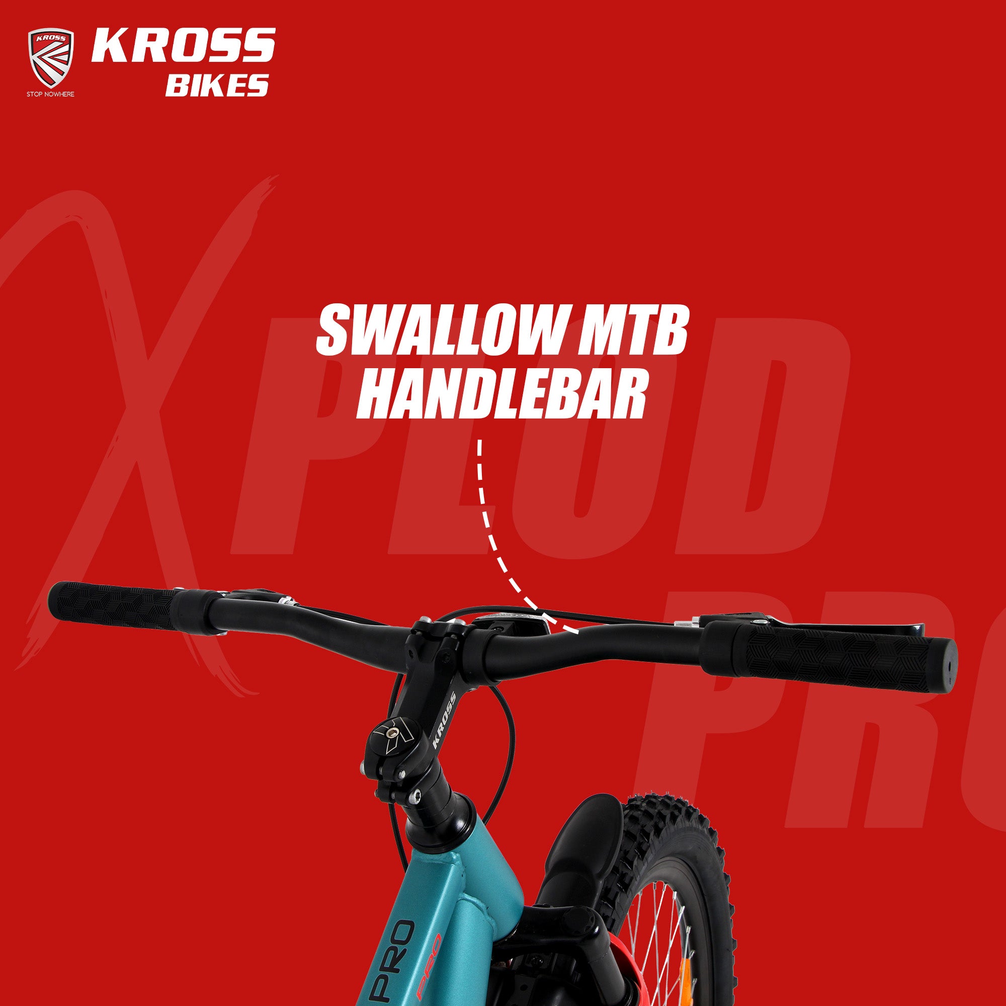 Kross Xplod Pro 26T Mountain Bike with Suspension Fork, Dual Disc Brakes, Alloy Frame, 26 x 3.0 Wide Tyres, Single Speed