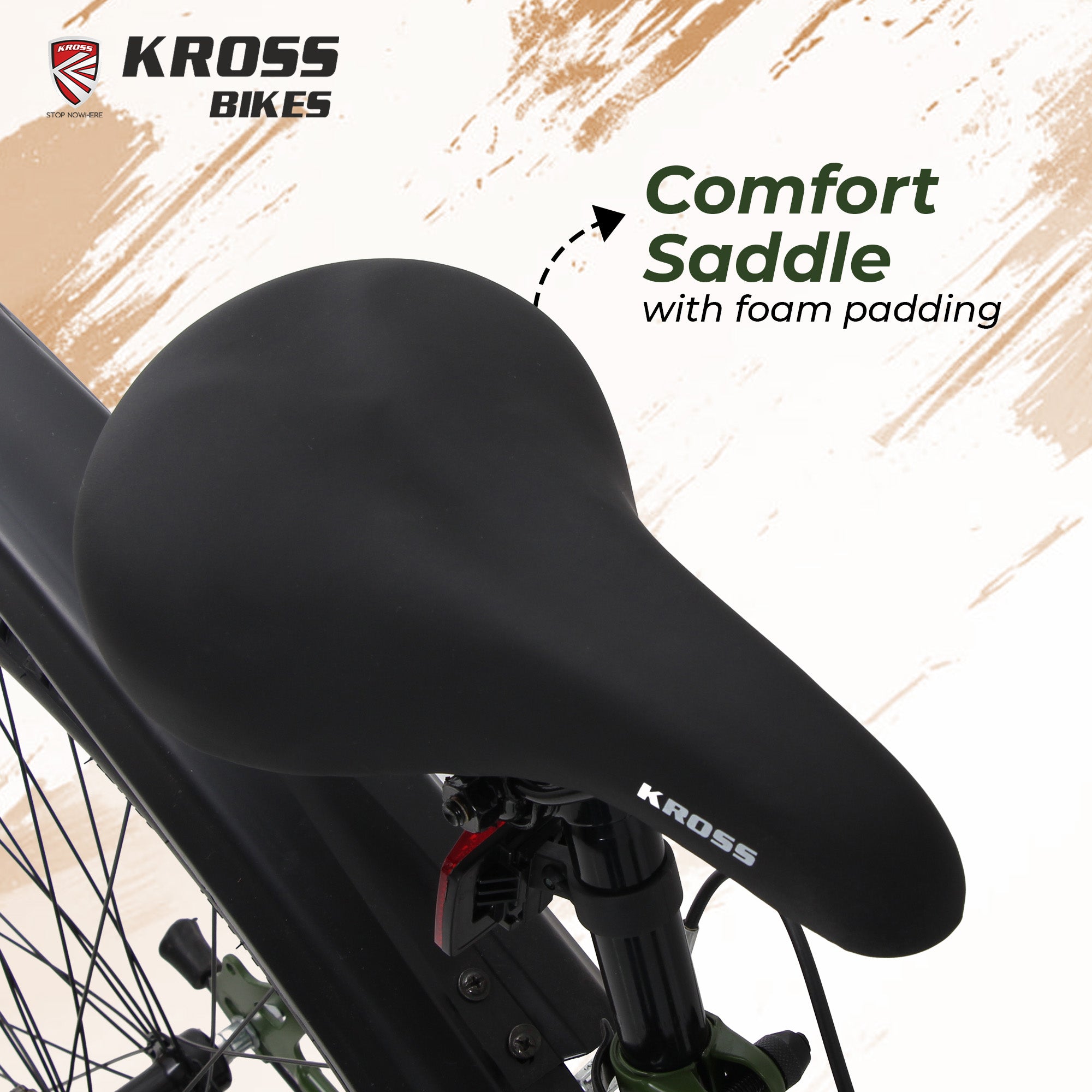 Kross 27.5T MTB Cycle | Steel Frame | Single Speed | Army Green |