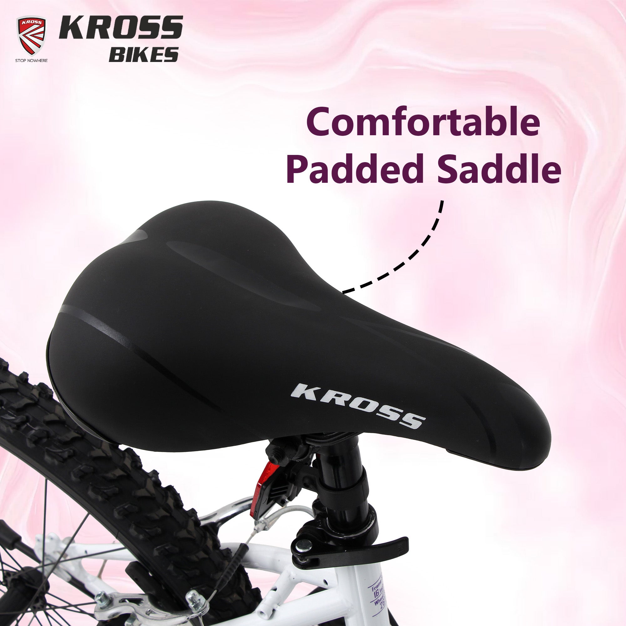 Kross Marina 26T Single Speed Hybrid Lady Cycle | Alloy Rim | V-Brake | White-Purple