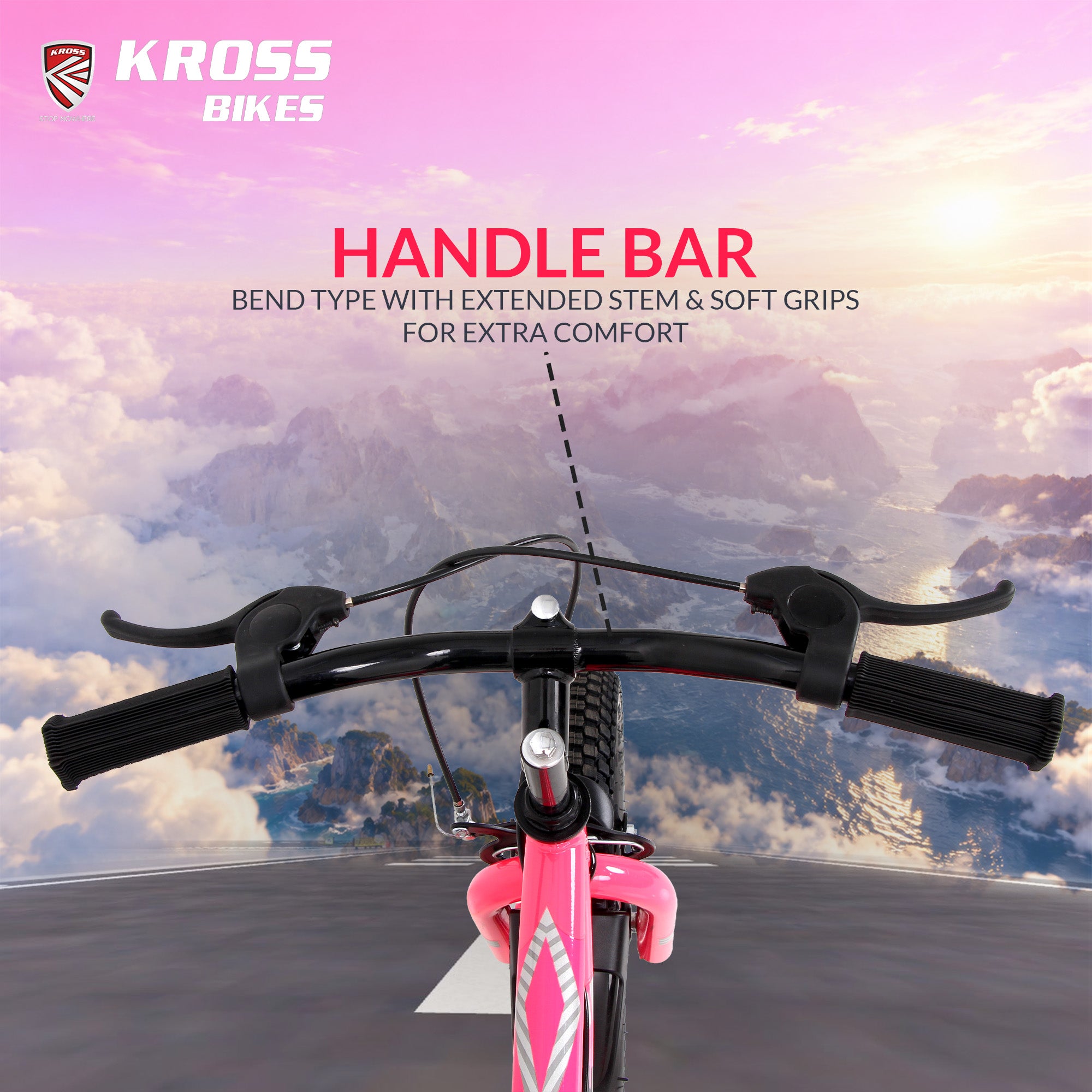 Kross Aviator 16T Kids Bicycle Grey & Pink | Single Speed | 16×2.40 Tyres | Caliper Brakes | Training Wheels | Side Supporter
