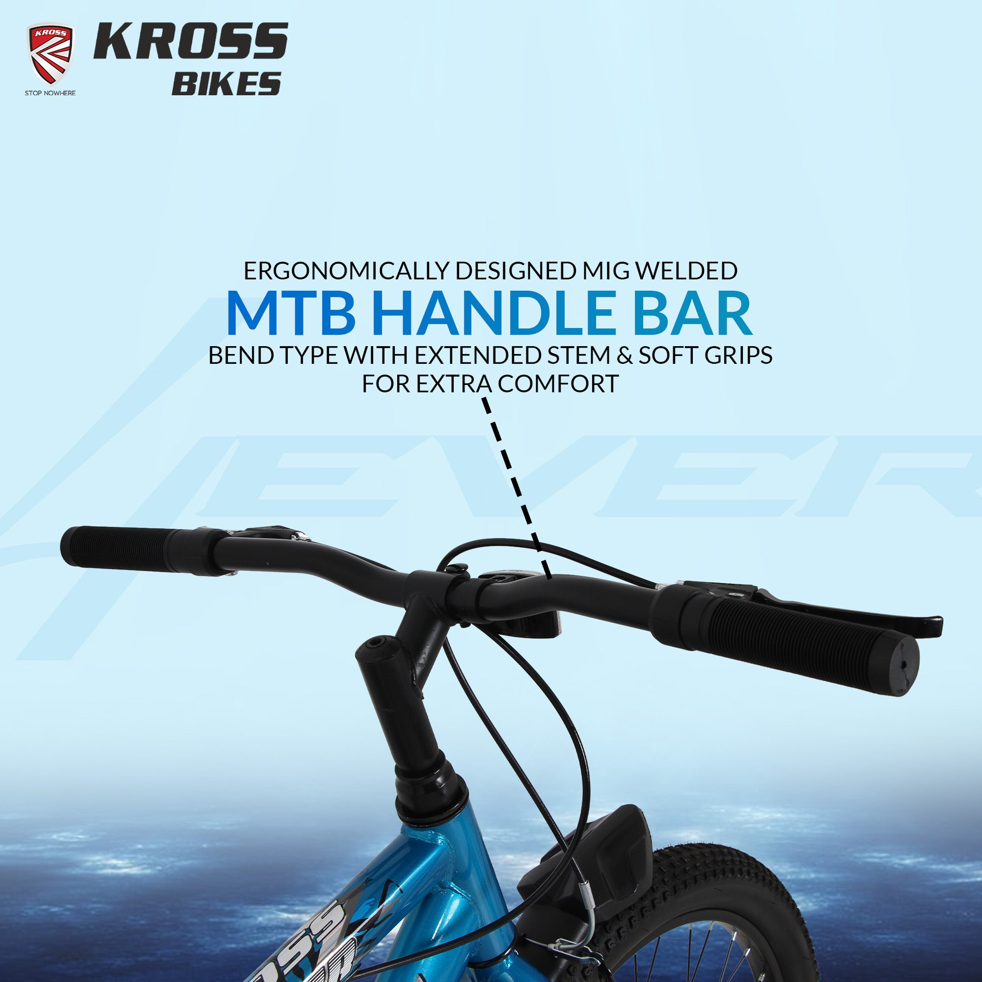 Kross 4EVER 24T Single Speed Kids Bicycle for Boys & Girls | 24 Inch Steel Frame | V-Brakes | Blue-Black