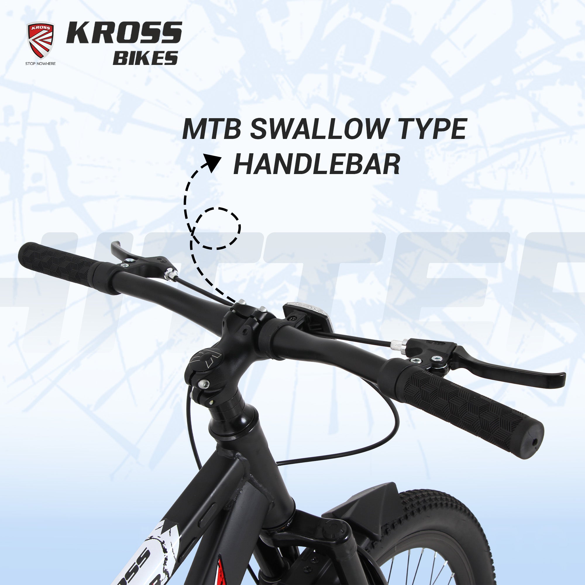 Kross Hitter 24T Mountain Bike with Dual Disc Brakes, Suspension Fork & Double Wall Alloy Rims (Matte Black)