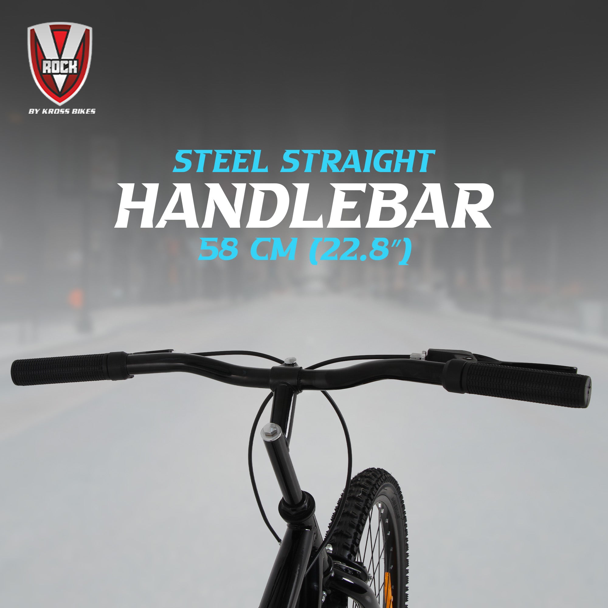 V Rock Storm 26T, Single Speed Mountain Bike, Steel Frame, Rigid Fork, Caliper Brakes Black