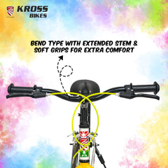 Kross Extreme 20T Single Speed Kids Bicycle with Steel Frame, V-Brakes & Alloy Rims