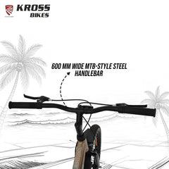 Kross Colombia 24T Kids Bicycle with V-Brakes, Mudguard & Chain Cover – Gold/Black