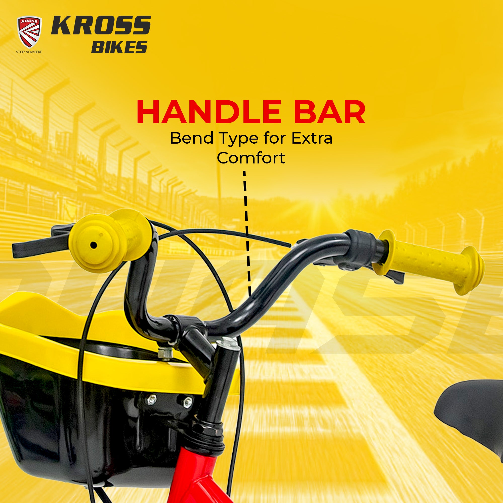 Kross Chase 16T Kids Bicycle with Caliper Brakes & Training Wheels – Ideal for 4–6 Years (Red/Yellow)