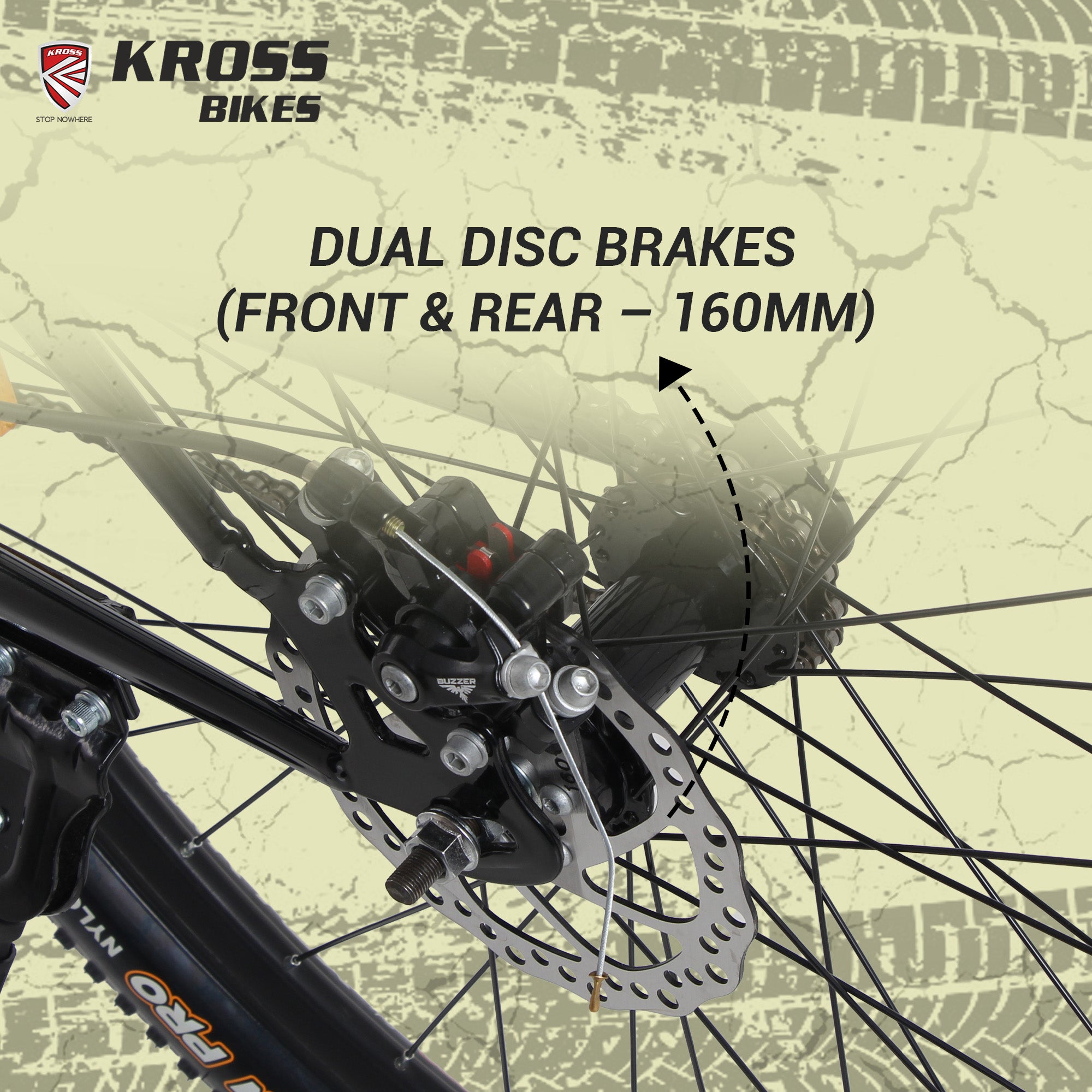 Kross Hitter 29T Mountain Bike – Single Speed, Dual Disc Brakes, Front Suspension, Alloy Rims, 29” Wheels (Black)