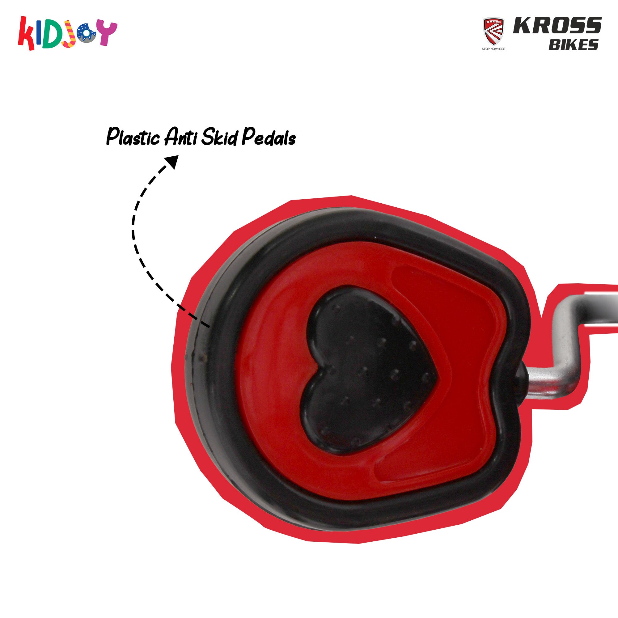 Kidjoy SS-100 Kids Tricycle for 1.5–4 Years with Parental Handle, Canopy & Safety Guard – Steel Frame (Red)