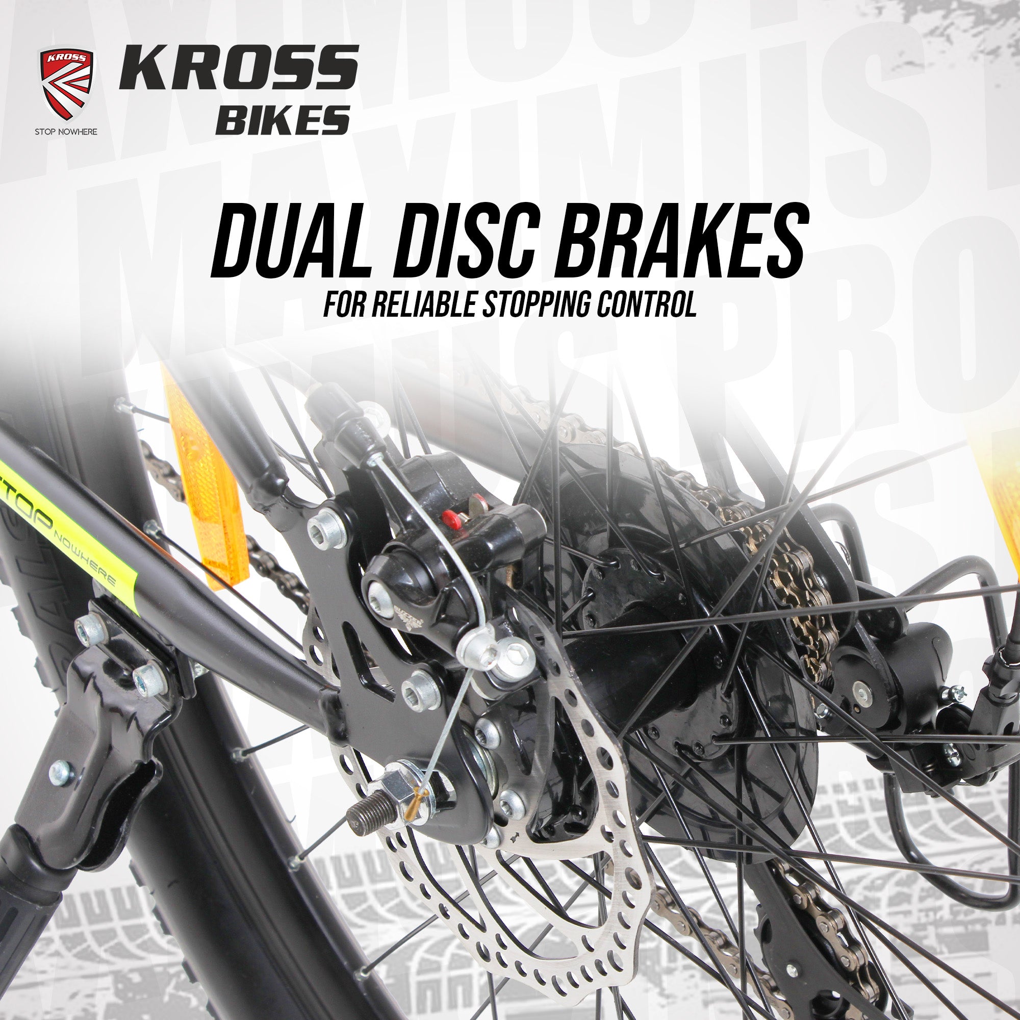 Kross Maximus Pro 26T Mountain Bike – 21-Speed Shimano/L-Twoo Tourney Drivetrain, TIG-Welded Steel Frame, Suspension Fork, Dual Disc Brakes, 2.40” Wide Tyres & Alloy Double-Wall Rims (Glossy Black)