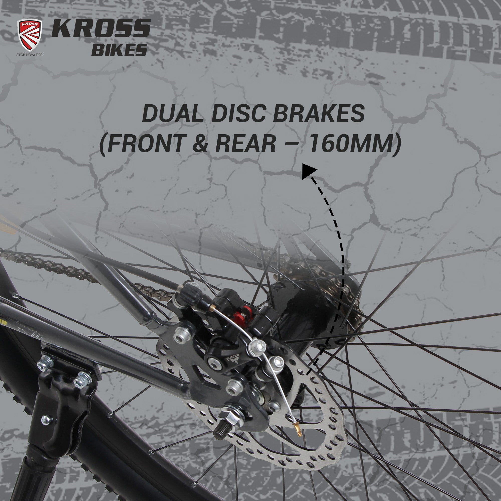 Kross Hitter 29T Mountain Bike – Single Speed, Dual Disc Brakes, Front Suspension, Alloy Rims, 29” Wheels (Grey)