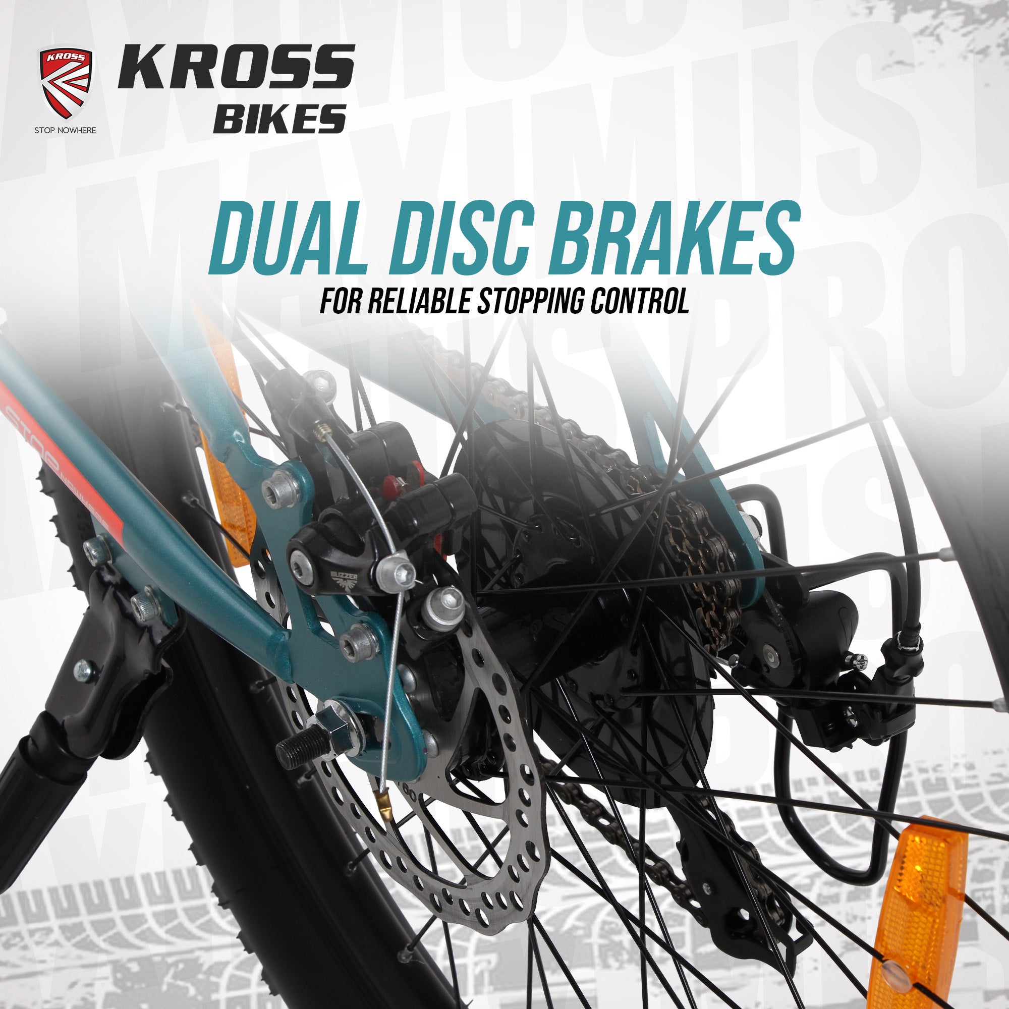 Kross Maximus Pro 24T 21-Speed MTB – Double Disc | Metallic Blue | Suspension Fork